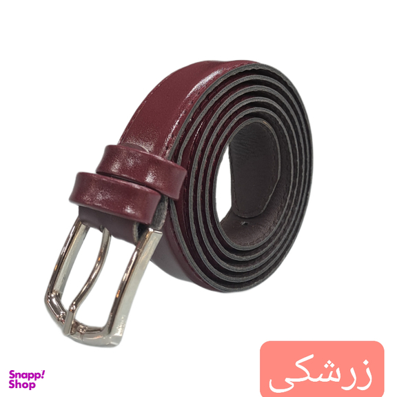 کمربند زنانه سگگ میخی کد 011 رنگ زرشکی