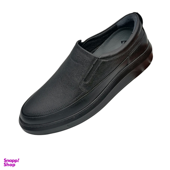 کفش طبی مردانه چرم ریباری مدل M15 رنگ مشکی