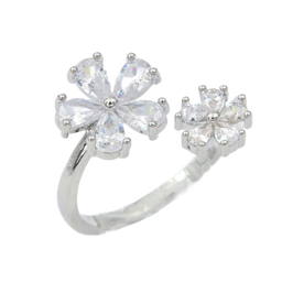 انگشتر زنانه طرح سواروسکی مدل گل کد flower1790