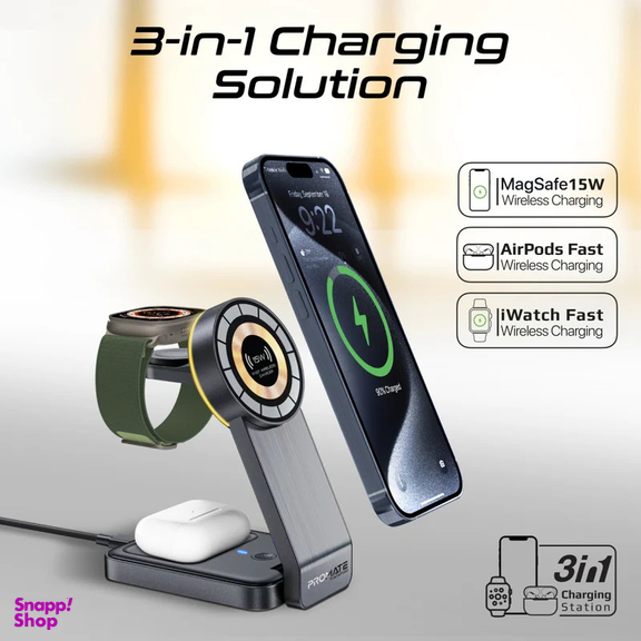 شارژر بی سیم پرومیت مدل TRANSFOLD.BLK