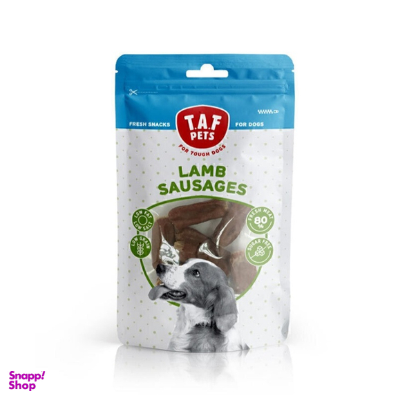 تشویقی سوسیسی سگ تاف پتز با طعم گوشت بره وزن 75 گرم