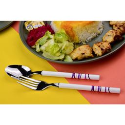 سرویس قاشق و چنگال 31 پارچه سی اند اس طرح گرد