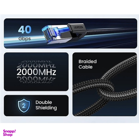 کابل شبکه CAT8 یوگرین مدل NW153 طول 3 متر