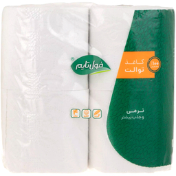 دستمال توالت ۴ لایه فول تایم بسته ۴ عددی
