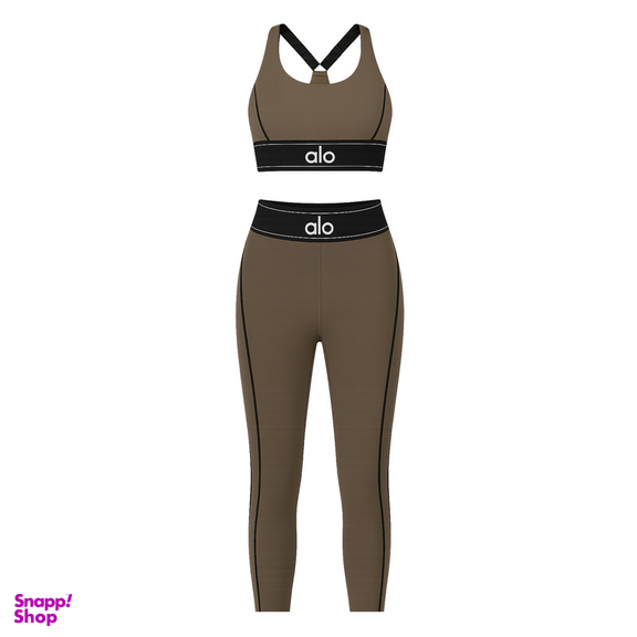 ست تاپ و لگینگ ورزشی زنانه مدل ملورین کد M5217 رنگ خاکی