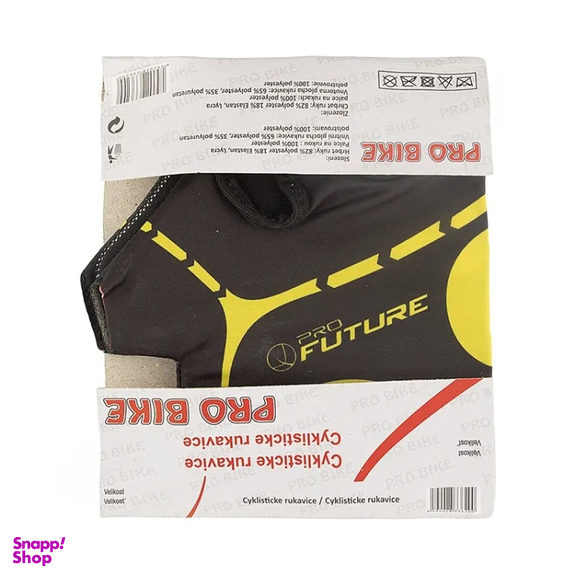 دستکش دوچرخه سواری PRO BIKE کد 12 رنگ مشکی زرد