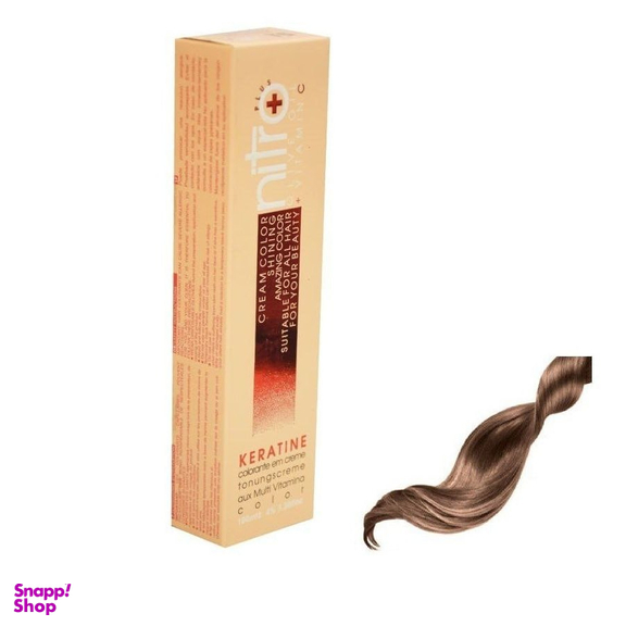 رنگ مو نیترو پلاس سری Keratine شماره 8.53 حجم 100 میلی لیتر رنگ بلوند کاکائویی خیلی روشن