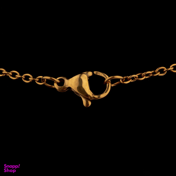 گردنبند طلا 18 عیار زنانه ناریا مدل مکعب رنگ نارنجی