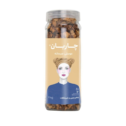 موسلی صبحانه بادام زمینی و شیر شکلات چاربان وزن 380 گرم