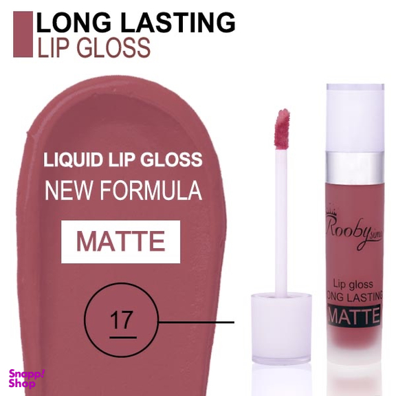 رژ لب مایع روبی سیما کد 17 رنگ صورتی مات