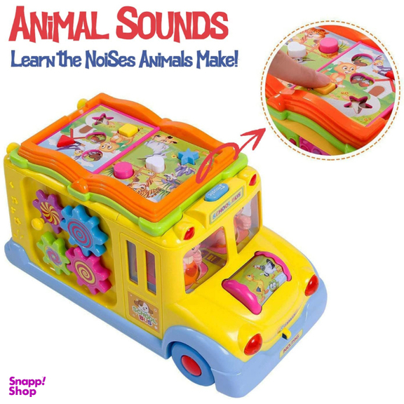 اسباب بازی موزیکال اتوبوس مدرسه هولی تویز مدل 796 Children Electric Bus Music Car