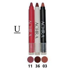 رژ لب جامد جامد مخملی آچرا مدل U مجموعه 3 عددی