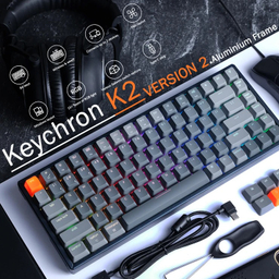 کیبورد بی سیم مخصوص بازی کیکرون مدل K2 Version 2 Aluminum Red Switch