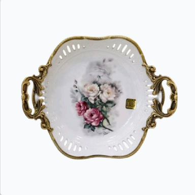 شیرینی خوری مشبک بزرگ دسته برنجی میراکل لیموژ کد 150