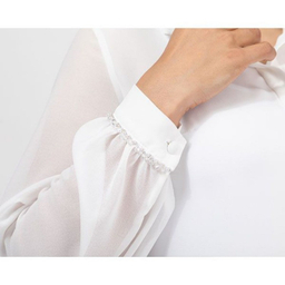 شومیز زنانه برنس مدل پرنیان رنگ سفید