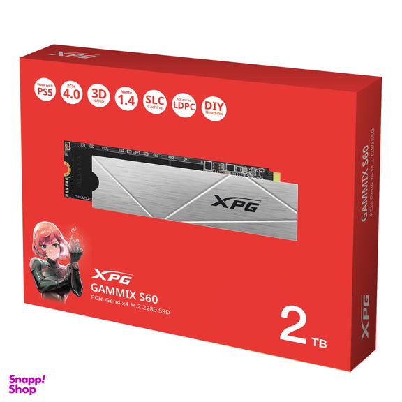 حافظه SSD اینترنال ایکس پی جی مدل GAMMIX S60 PCIe Gen4 x4 M.2 2280