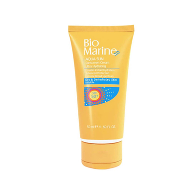 کرم ضدآفتاب بی رنگ بایو مارین (Bio Marine) مدل Aqua Sun مناسب پوست خشک با SPF50 حجم 50 میلی‌ لیتر
