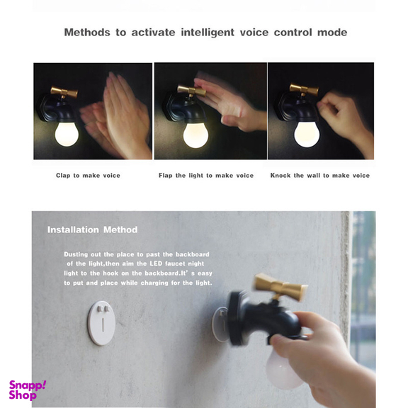 چراغ دیواری مدل Tap Lamp طرح شیر آب