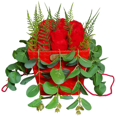 باکس گل رز مصنوعی مدل red rose کد 77