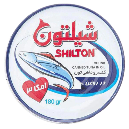 کنسرو ماهی تن در روغن شیلتون وزن 180 گرم بسته 24 عددی