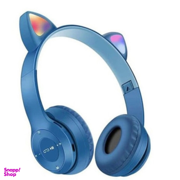 هدفون بی سیم بلوتوثی مدل گربه ای کد P47M Color Light