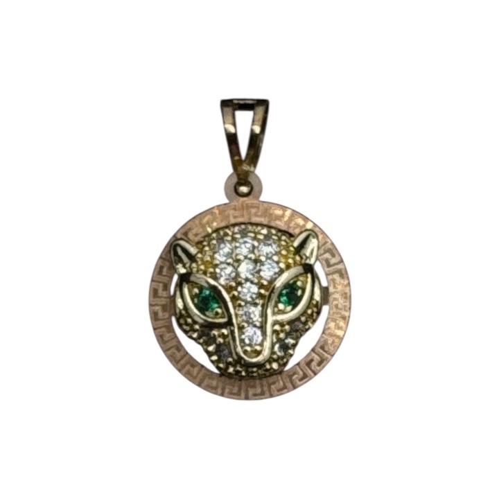 پلاک گردنبند طلا 18 عیار زنانه گالری سپینود طرح پلنگ مدل PSG35