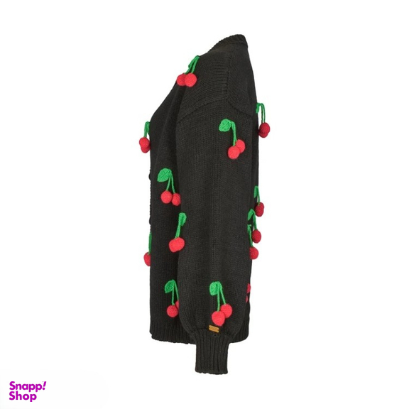 ژاکت زنانه گره استایل مدل چری رنگ مشکی