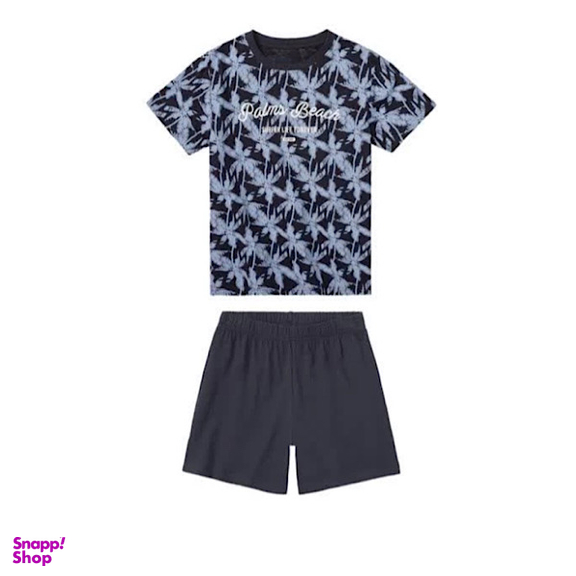 ست تیشرت و شلوارک پسرانه پیپرتس کد 513