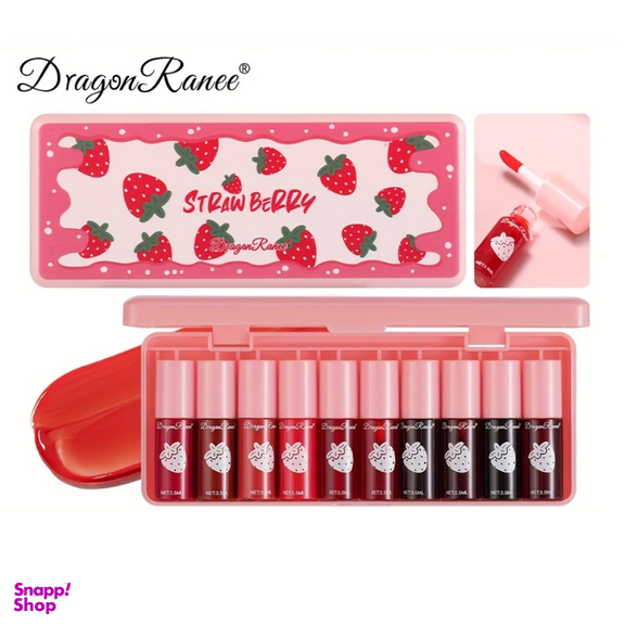 تینت لب دراگون رانی مدل توت فرنگی بسته 10 عددی