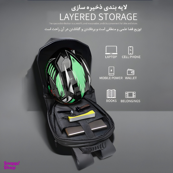 کوله پشتی موتورسواری مدل EYE LED کد L1