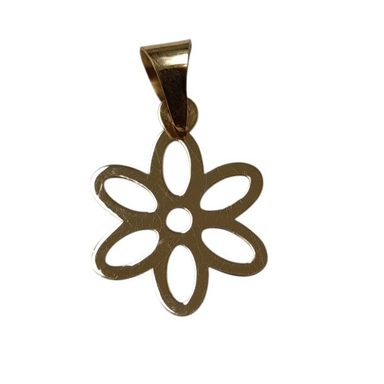 آویز گردنبند طلا 18 عیار زنانه مدل گل هندسی