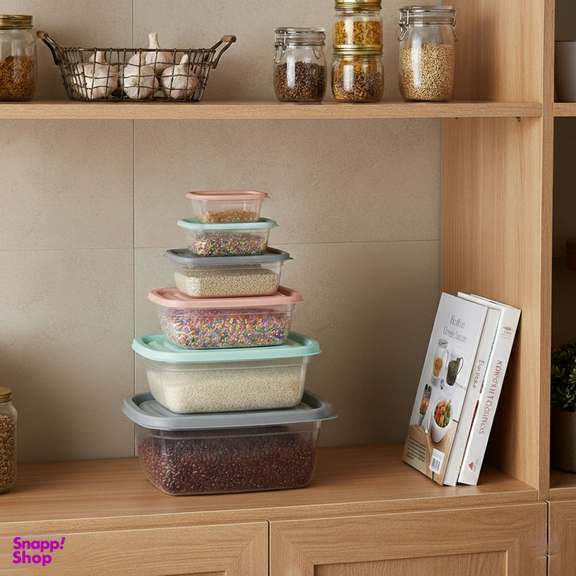 ظرف نگهدارنده نورینو مدل کاج مجموعه 6 عددی