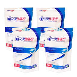 نخ دندان کانفیدنت مدل Dual Action مجموعه 4 بسته 50 عددی