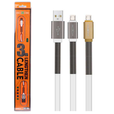 کابل دیتا MicroUSB به Lightning موکسوم مدل Moxom CC-30 طول 3 متر
