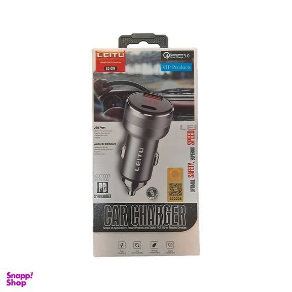 شارژر فندکی لیتو مدل LC-C19 به همراه کابل USB-Type C