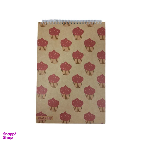 دفتر طراحی 60 برگ میکرو طرح کاپ کیک کد F6
