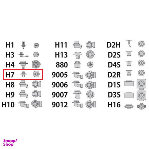 لامپ هدلایت خودرو سام مدل SM21 پایه H7 بسته 2 عددی