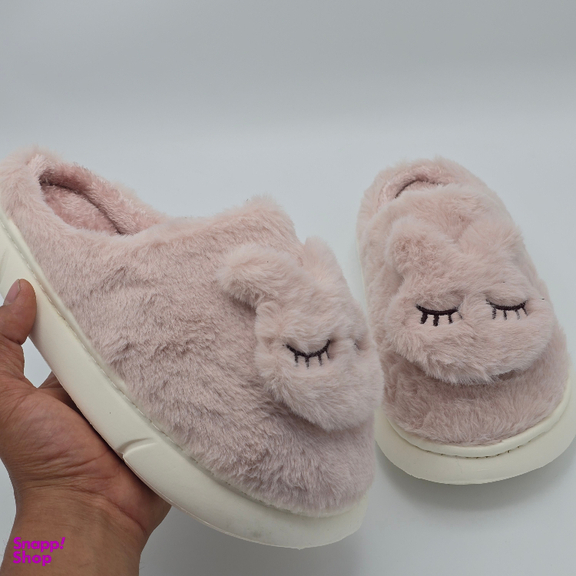 دمپایی حوله ای مدل خرگوشی کد 426 رنگ صورتی