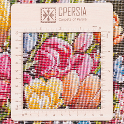 تابلو فرش دستباف سی پرشیا مدل گل در سبد حصیری کد 903806