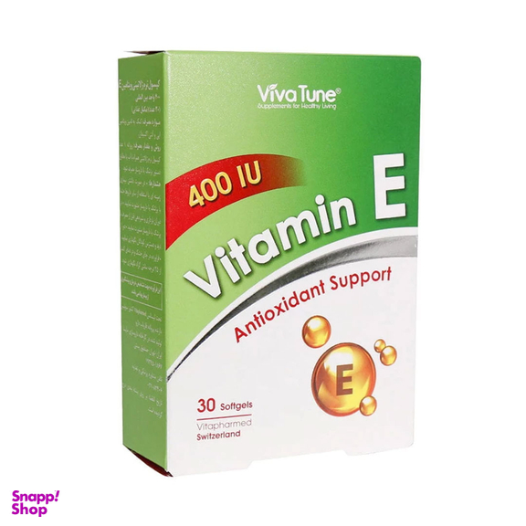 کپسول نرم ژلاتینی ویتامین E 400 واحد ویوا تیون بسته 30 عددی