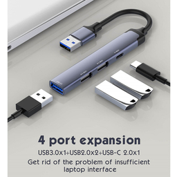 هاب 4 پورت USB-A الدینیو مدل DS-44C