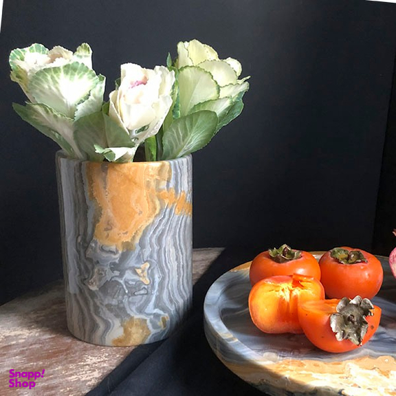 گلدان سنگی طرح استوانه کد 137