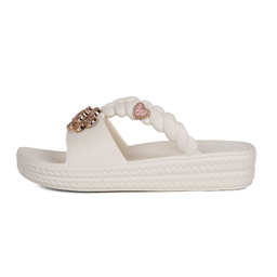 دمپایی زنانه شیما مدل فانتزی رنگ سفید