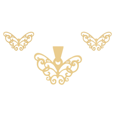 نیم ست طلا 18 عیار ماهک مدل MS0219