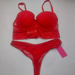 ست شورت و سوتین زنانه برتا کد 6077RP رنگ قرمز