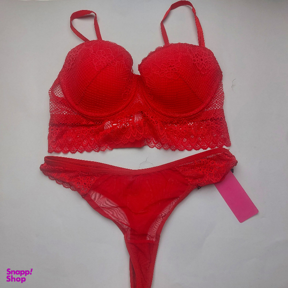 ست شورت و سوتین زنانه برتا کد 6077RP رنگ قرمز