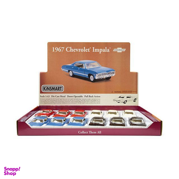 ماشین بازی کودک کینزمارت مدل شورلت ایمپالا 1967 Chevrolet Impala کد KT5418
