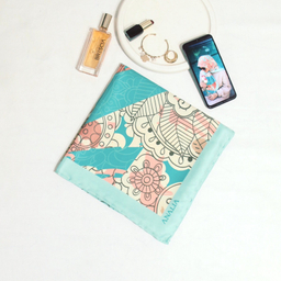 روسری زنانه آنالیا مدل ابریشم مزونی کد 9071