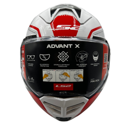 کلاه کاسکت ال اس تو کد Ls2 FF901 advant X white red