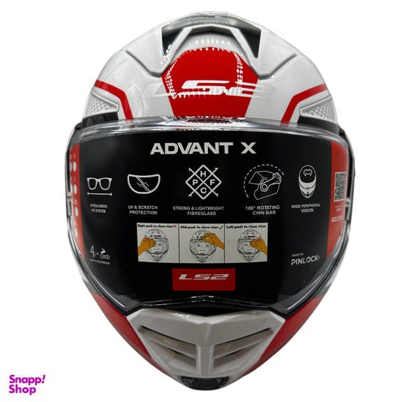 کلاه کاسکت ال اس تو کد Ls2 FF901 advant X white red